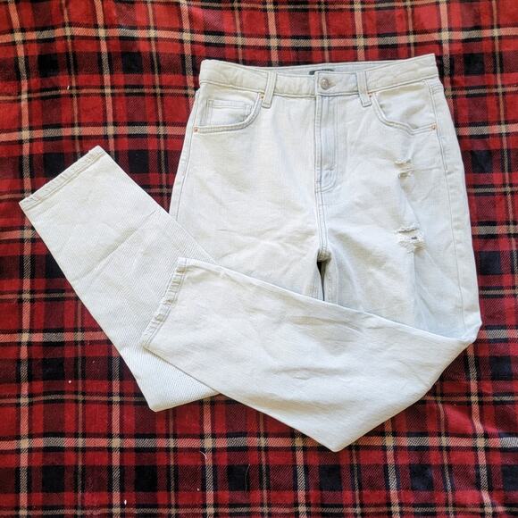 Wild Fable Highest Rise Distressed Mom Jeans - Picture 1 of 5